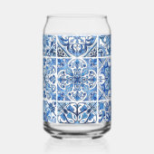 タイル地中海の、ポルトガル語、アズレジョ、マジョリカ ガラス缶 (左)