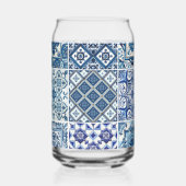 タイル地中海の、ポルトガル語、アズレジョ、マジョリカ ガラス缶 (左)