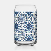 タイル地中海の、ポルトガル語、アズレジョ、マジョリカ ガラス缶 (正面)