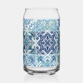 タイル地中海の、ポルトガル語、アズレジョ、マジョリカ ガラス缶 (正面)