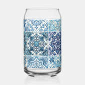 タイル地中海の、ポルトガル語、アズレジョ、マジョリカ ガラス缶 (裏面)