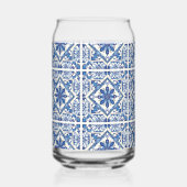 タイル地中海の、ポルトガル語、アズレジョ、マジョリカ ガラス缶 (正面)