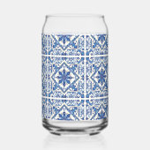 タイル地中海の、ポルトガル語、アズレジョ、マジョリカ ガラス缶 (裏面)