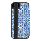 タイル地中海の、ポルトガル語、アズレジョ、マジョリカ INCIPIO iPhoneウォレットケース (フォリオ裏面)
