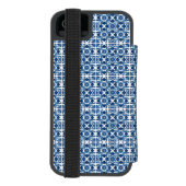 タイル地中海の、ポルトガル語、アズレジョ、マジョリカ INCIPIO iPhoneウォレットケース (フォリオ裏面)