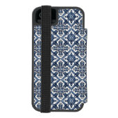 タイル地中海の、ポルトガル語、アズレジョ、マジョリカ INCIPIO iPhoneウォレットケース (フォリオ裏面)