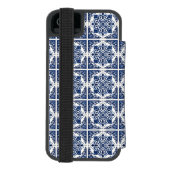 タイル地中海の、ポルトガル語、アズレジョ、マジョリカ INCIPIO iPhoneウォレットケース (フォリオ裏面)