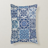 タイル地中海の,ポルトガル語, Azulejo, Majolica アクセントクッション (正面(垂直))