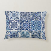 タイル地中海の,ポルトガル語, Azulejo, Majolica アクセントクッション (裏面)