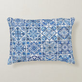 タイル地中海の，ポルトガル語， Azulejo, Majolica アクセントクッション (正面)