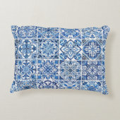 タイル地中海の，ポルトガル語， Azulejo, Majolica アクセントクッション (裏面)