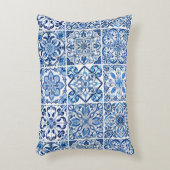 タイル地中海の，ポルトガル語， Azulejo, Majolica アクセントクッション (正面(垂直))
