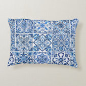 タイル地中海の，ポルトガル語， Azulejo, Majolica アクセントクッション (裏面)