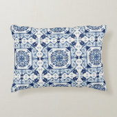 タイル地中海の，ポルトガル語， Azulejo, Majolica アクセントクッション (正面)