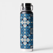 タイル地中海の，ポルトガル語， Azulejo, Majolica ウォーターボトル (背面)