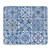 タイル地中海の,ポルトガル語, Azulejo, Majolica カッティングボード (正面)