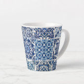 タイル地中海の，ポルトガル語， Azulejo, Majolica カフェラテマグ (右アングル)