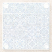タイル地中海の，ポルトガル語， Azulejo, Majolica ガラスコースター (裏面)