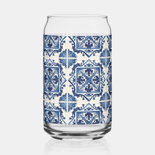 タイル地中海の，ポルトガル語， Azulejo, Majolica ガラス缶 (正面)