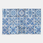 タイル地中海の，ポルトガル語， Azulejo, Majolica キッチンタオル (横)