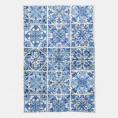 タイル地中海の，ポルトガル語， Azulejo, Majolica キッチンタオル (縦)