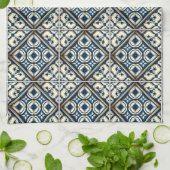 タイル地中海の,ポルトガル語, Azulejo, Majolica キッチンタオル (折り畳み)