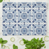 タイル地中海の，ポルトガル語， Azulejo, Majolica キッチンタオル (折り畳み)