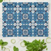 タイル地中海の，ポルトガル語， Azulejo, Majolica キッチンタオル (折り畳み)