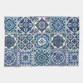 タイル地中海の，ポルトガル語， Azulejo, Majolica キッチンタオル (横)