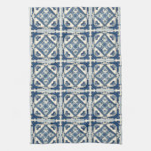 タイル地中海の，ポルトガル語， Azulejo, Majolica キッチンタオル (縦)