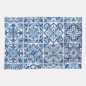 タイル地中海の，ポルトガル語， Azulejo, Majolica キッチンタオル (横)