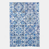 タイル地中海の，ポルトガル語， Azulejo, Majolica キッチンタオル (縦)