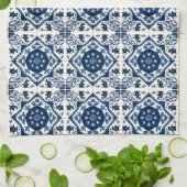 タイル地中海の,ポルトガル語, Azulejo, Majolica キッチンタオル (折り畳み)