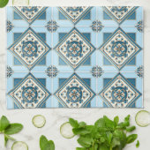 タイル地中海の,ポルトガル語, Azulejo, Majolica キッチンタオル (折り畳み)