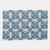 タイル地中海の,ポルトガル語, Azulejo, Majolica キッチンタオル (横)