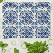 タイル地中海の,ポルトガル語, Azulejo, Majolica キッチンタオル (折り畳み)