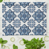 タイル地中海の，ポルトガル語， Azulejo, Majolica キッチンタオル (折り畳み)