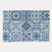 タイル地中海の，ポルトガル語， Azulejo, Majolica キッチンタオル (横)