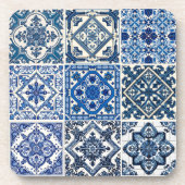 タイル地中海の，ポルトガル語， Azulejo, Majolica コースター (正面)