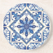 タイル地中海の，ポルトガル語， Azulejo, Majolica コースター (正面)