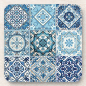 タイル地中海の,ポルトガル語, Azulejo, Majolica コースター (正面)