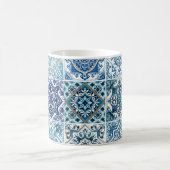 タイル地中海の,ポルトガル語, Azulejo, Majolica コーヒーマグカップ (中央)