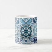 タイル地中海の，ポルトガル語， Azulejo, Majolica コーヒーマグカップ (中央)
