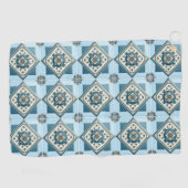 タイル地中海の，ポルトガル語， Azulejo, Majolica ゴルフタオル (横)