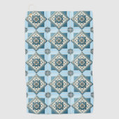 タイル地中海の，ポルトガル語， Azulejo, Majolica ゴルフタオル (正面)