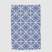 タイル地中海の，ポルトガル語， Azulejo, Majolica ゴルフタオル (正面)