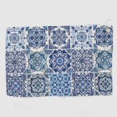 タイル地中海の，ポルトガル語， Azulejo, Majolica ゴルフタオル (横)