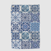 タイル地中海の，ポルトガル語， Azulejo, Majolica ゴルフタオル (正面)