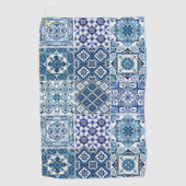 タイル地中海の，ポルトガル語， Azulejo, Majolica ゴルフタオル (正面)
