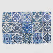 タイル地中海の，ポルトガル語， Azulejo, Majolica ゴルフタオル (横)